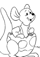 A coloring page of winnie the pooh - roo